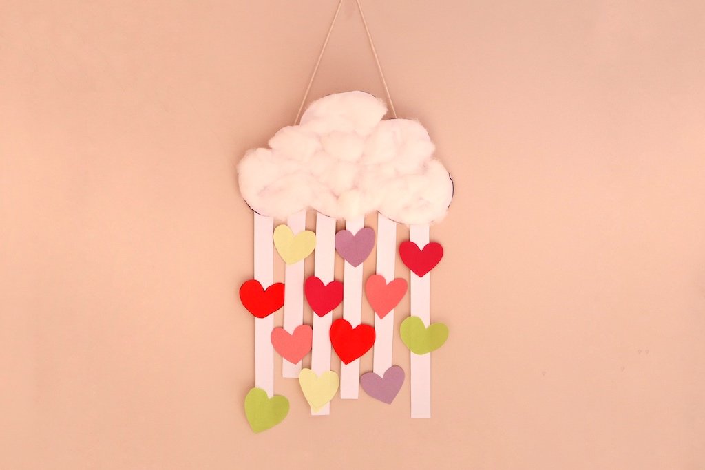 Rain of Hearts Valentine’s Day craft